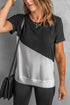 Crew Neck Colorblock Tee